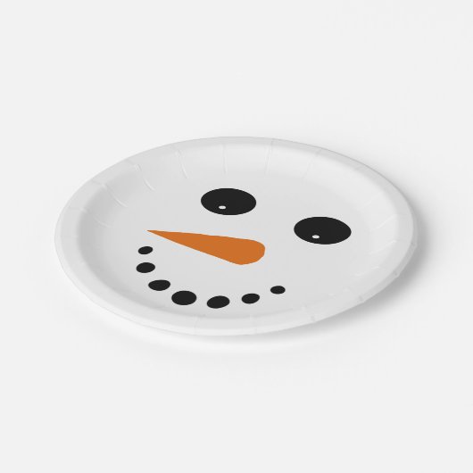 Snowmangezicht Papieren Bordje (Gekanteld)