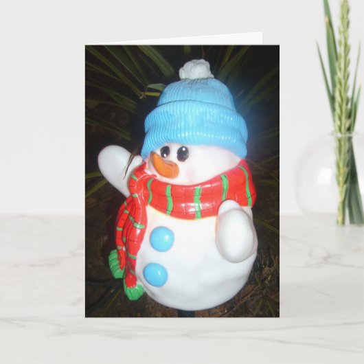 snowmangroeten feestdagen kaart (Voorkant)