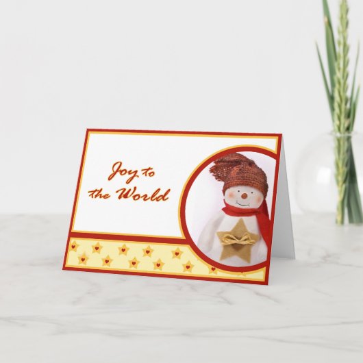 Snowmann-Wenskaart Feestdagen Kaart (Voorkant)