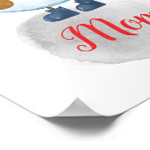 Snowmannen voor kerstkunst Waterverf Poster (Hoek)