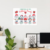 Snowmannen voor kerstkunst Waterverf Poster (Thuiskantoor)