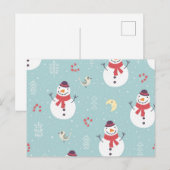 Snowmanpatroon Briefkaart (Voorkant / Achterkant)