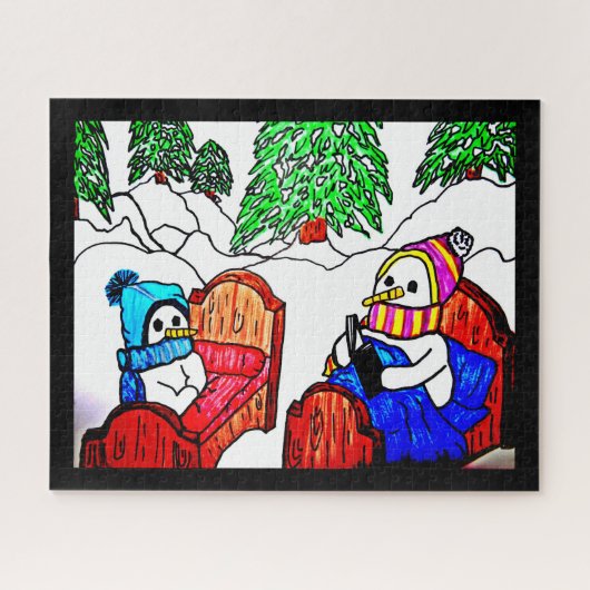 SNOWMANS BEDTIME VERHAAL LEGPUZZEL (Horizontaal)