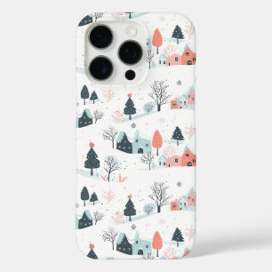 Snowmans en Snowflakes naadloos patroon iPhone 16 Pro Hoesje