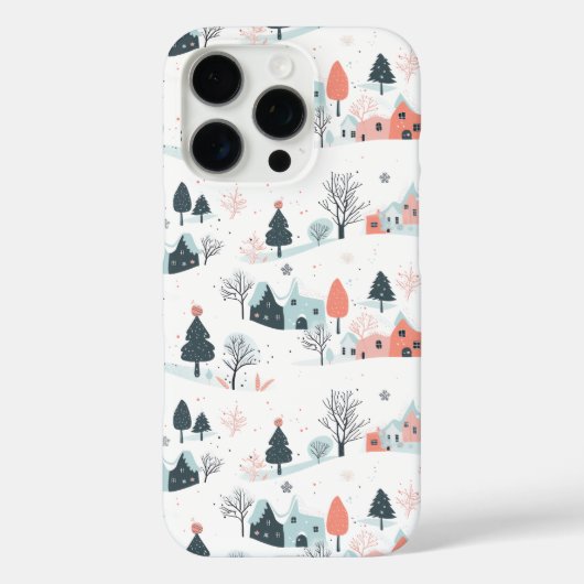 Snowmans en Snowflakes naadloos patroon Case-Mate iPhone Case (Achterkant)