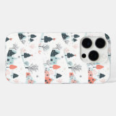 Snowmans en Snowflakes naadloos patroon Case-Mate iPhone Case (Achterkant (horizontaal))