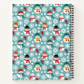 Snowmans en Snowflakes naadloos patroon Notitieboek (Achterkant)