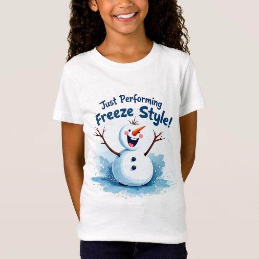 Snowman's Freeze Style Performance Art T-shirt (Voorkant)