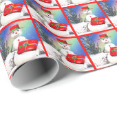Snowman's kerstcadeau cadeaupapier (Rol Hoek)