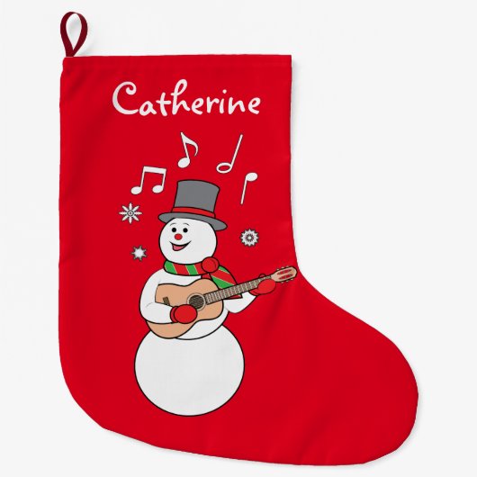 Snowman's kerstcadeau grote kerstsok (Voorkant)
