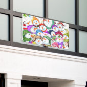 Snowmans kerstcadeautje voor kerstfeestdagen spandoek (Buitenkant Gebouw)