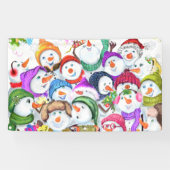 Snowmans kerstcadeautje voor kerstfeestdagen spandoek (Horizontaal)