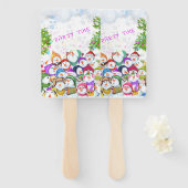 Snowmans kerstcadeautje voor kerstmis handwaaier (Voorkant en achterkant)