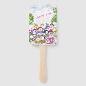 Snowmans kerstcadeautje voor kerstmis handwaaier (Achterkant)