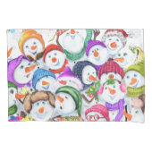 Snowmans kerstkerstkerstcadeau voor Hoesje Kussensloop (Voorkant)