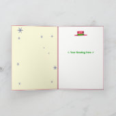 Snowman's Kerstmis (foto-lijst) (groot) Feestdagen Kaart (Binnen)