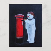 Snowman's Letter to Santa Painting by Alfred Fox Briefkaart (Voorkant)
