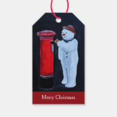 Snowman's Letter to Santa Painting by Alfred Fox Cadeaulabel (Voorkant)