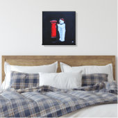 Snowman's Letter to Santa Painting by Alfred Fox Canvas Afdruk (Insitu (Slaapkamer))