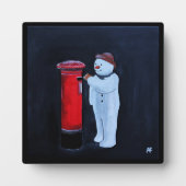 Snowman's Letter to Santa Painting by Alfred Fox Fotoplaat (Voorkant)