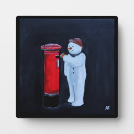 Snowman's Letter to Santa Painting by Alfred Fox Fotoplaat