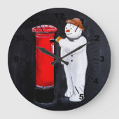 Snowman's Letter to Santa Painting by Alfred Fox Grote Klok (Voorkant)