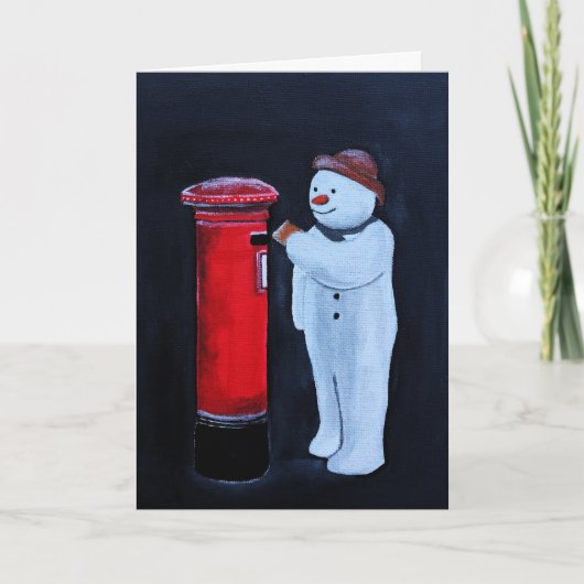 Snowman's Letter to Santa Painting by Alfred Fox Kaart (Voorkant)