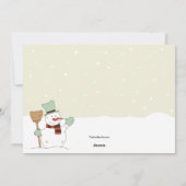 Snowman's Moving Announcement Feestdagenkaart (Achterkant)