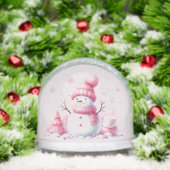 Snowman's Pink Christmas Dream Sneeuwbol (Kerstmis)