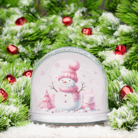 Snowman's Pink Christmas Dream Sneeuwbol (Kerstmis)