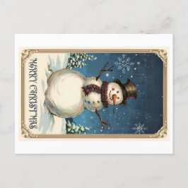  Snowmans Wenskaart: Vrolijk kerstfeest Briefkaart
