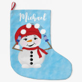 Snowman's Winter Wonderland Kerstmis Grote Kerstsok (Voorkant)