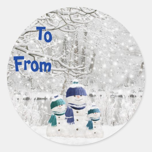 Snowman's Winterwonderland Sticky Labels (Voorkant)