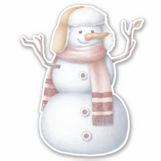 Snowmansticker Sticker (Voorkant)