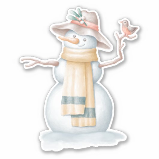 Snowmansticker Sticker (Voorkant)