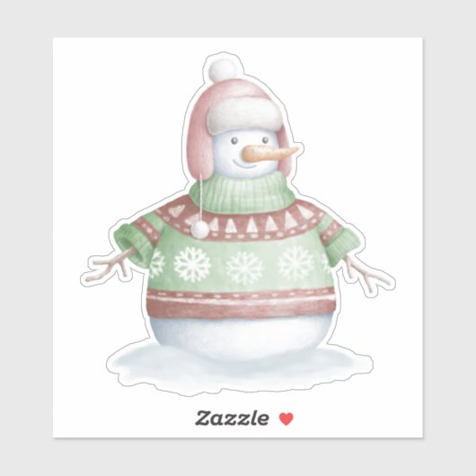 Snowmansticker Sticker (Vel)
