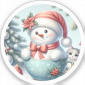 Snowmansticker Sticker (Voorkant)