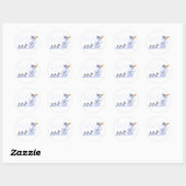Snowmanstickers Ronde Sticker (Vel)