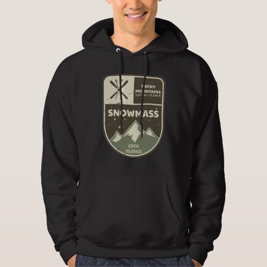 Snowmass Aspen Rocky Mountains Colorado Hoodie (Voorkant)