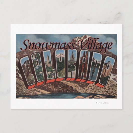 Snowmass, Colorado - Grote letterscènes Briefkaart (Voorkant)