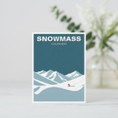 Snowmass Colorado Skiën Briefkaart (Staand voorkant)