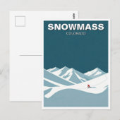 Snowmass Colorado Skiën Briefkaart (Voorkant / Achterkant)