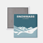 Snowmass Colorado Skiën Magneet (Voorkant / Achterkant)