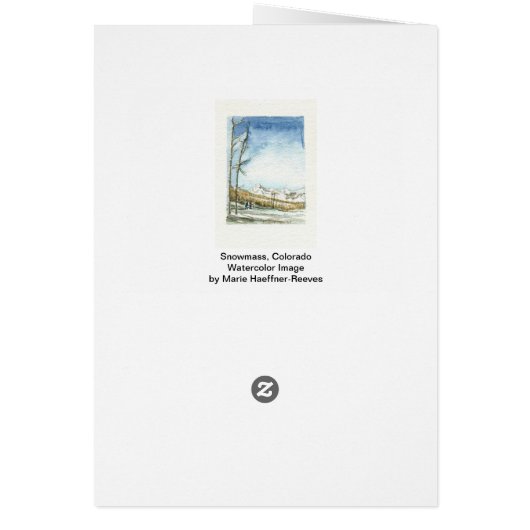 Snowmass, Colorado Waterverf Afbeelding (Achterkant)