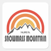 Snowmass Mountain Vierkante Sticker (Voorkant)