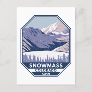 Snowmass Ski Area Winter Aspen Colorado Briefkaart