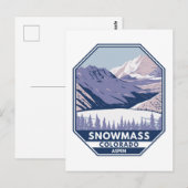 Snowmass Ski Area Winter Aspen Colorado Briefkaart (Voorkant / Achterkant)