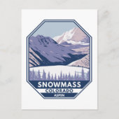 Snowmass Ski Area Winter Aspen Colorado Briefkaart (Voorkant)