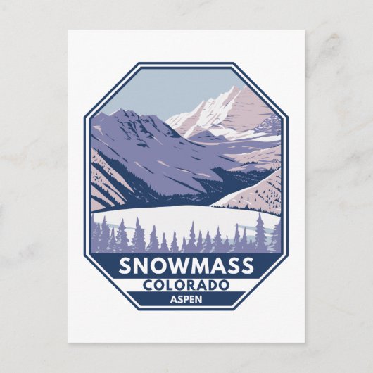 Snowmass Ski Area Winter Aspen Colorado Briefkaart (Voorkant)