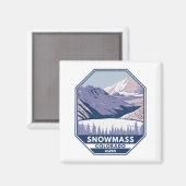 Snowmass Ski Area Winter Aspen Colorado Magneet (Voorkant / Achterkant)